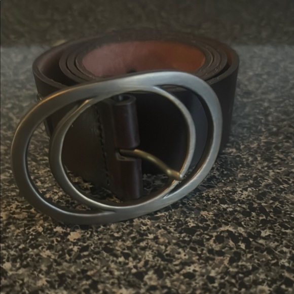 Fossil womens Brown Leather Belt with Silver Buckle - Picture 1 of 12